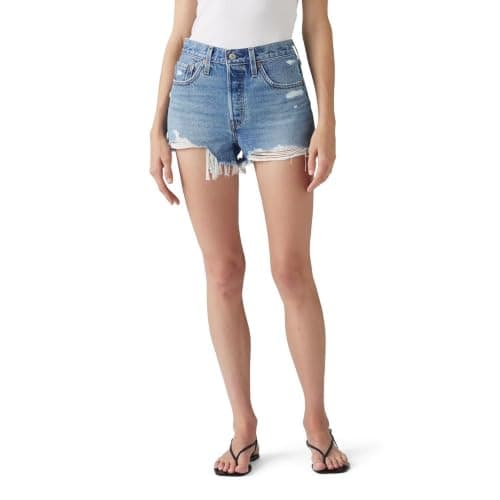 Levi's Women's 501 Original Shorts (Also Available in Plus), (New) Blow Big Horns, 28