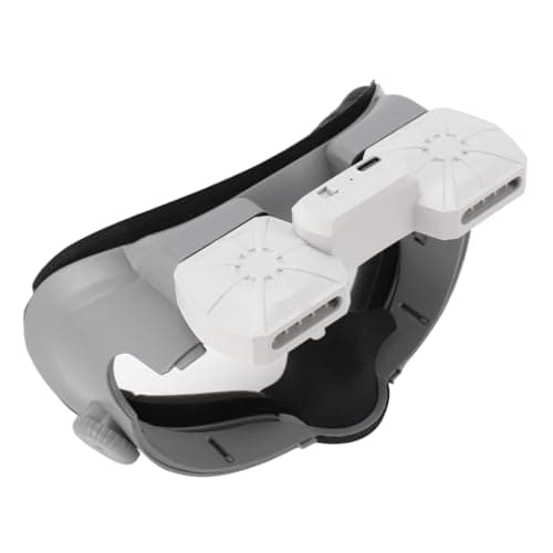 SUNGOOYUE VR Cooling Face Pad, Built in Dual Fans with Adjustable Airflow for Enhanced Comfort, Protein Leather Sponge ABS Material, 2 Speed Levels 3.5H 2.5H Battery Life, Prevent Sweat — view 3