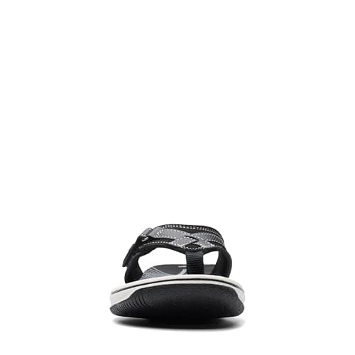 Clarks womens BREEZE SEA Flip Flops, Black, 8 US — view 3
