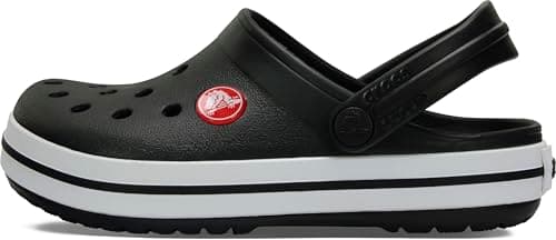 Crocs Unisex-Child Crocband Clogs, Kids and Toddler Shoes, Black/White, 12 Little Kid — view 5