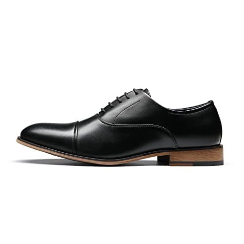 Bruno Marc Men's Lace Up Soft Cap-Toe Formal Dress Shoes,Size 11,Black,Louis_2 — view 3