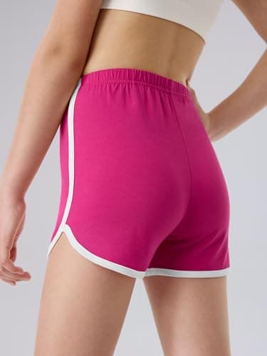 5 Pack Cotton Girls Shorts Toddler Girls Athletic Biker Running Shorts Dolphin Yoga Shorts for Kids Mixed Color A 6-7Y — view 5