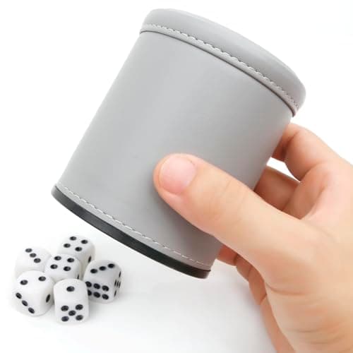 TUZAMA Felt Lined Professional Dice Cup - with 6 Dices Quiet for Yahtzee Game — view 3