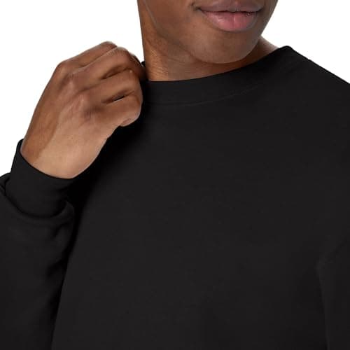 Hanes Men's EcoSmart Sweatshirt, Black, Large — view 3