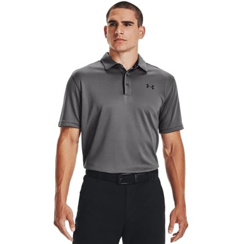 UNDER ARMOUR mens Tech Golf Polo ,(782) Rise / Pitch Gray / Pitch Gray,Large
