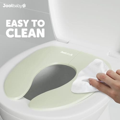 Jool Baby Folding Travel Potty Training Seat for Toddlers, Fits Round & Oval Toilets, Non-Slip Suction Cups, Includes Free Travel Bag (Sage) — view 4