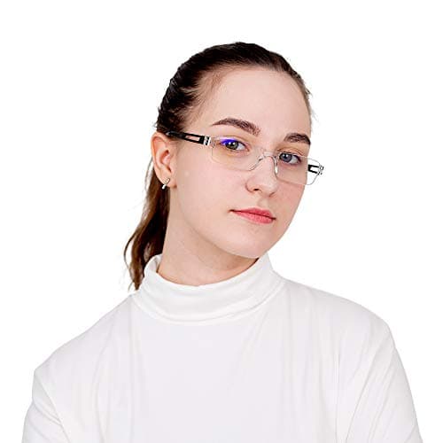 LifeArt Blue Light Blocking Reading Glasses, 4-Pack Men’s and Women’s Rectangular Frame, Anti-Reflective Lenses, +2.50 Magnification — view 3