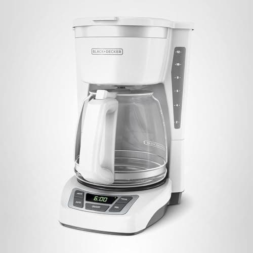 BLACK+DECKER CM1160W-1 CM1160W 12-Cup Programmable Coffeemaker, White/Stainless Steel — view 6
