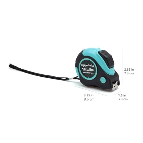 Amazon Basics Tape Measure - 4.88 Meters, Turquoise — view 5