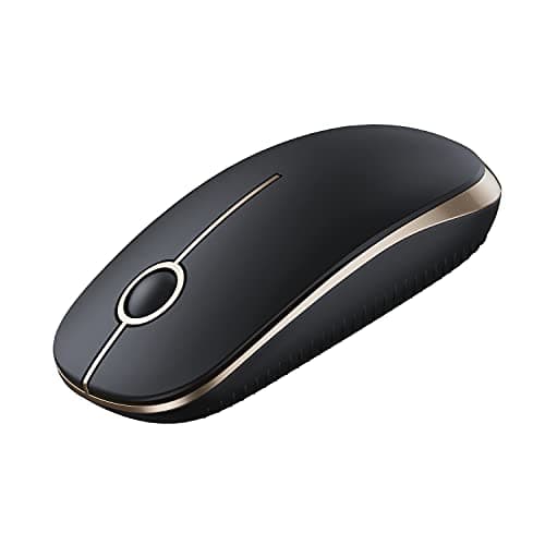 VssoPlor Wireless Mouse, 2.4G Slim Portable Computer Laptop Mouse with Nano Receiver Quiet Silent Optical Mice for Notebook, PC, Laptop, Computer-Black and Gold — view 8