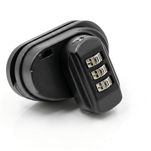 RioRand 3-Digit Combination Trigger Lock Resettable Gun Safety Lock with Rubber Pads Compatible with Pistols Handguns Rifles Shotguns (Pure Black) — view 3