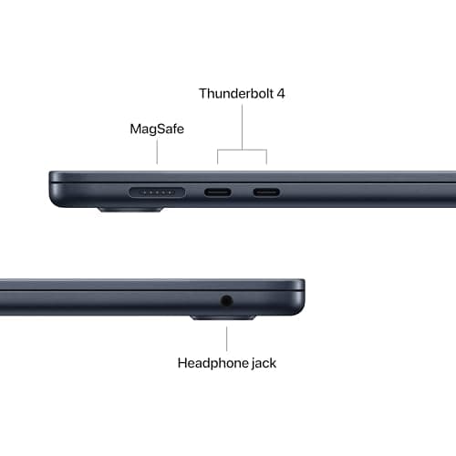 Apple 2026 MacBook Air 15-inch Laptop with M5 chip: Built for AI, 15.3-inch Liquid Retina Display, 16GB Unified Memory, 512GB SSD, 12MP Center Stage Camera, Touch ID, Wi-Fi 7; Midnight — view 5