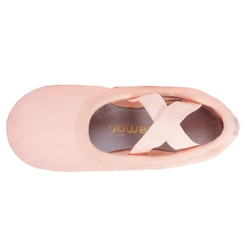 s.lemon Ballet Shoe for Girls,Stretch Canvas Split Sole Ballet Dance Shoes Slippers Flats Pink 33 — view 2