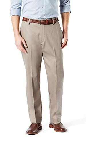 Dockers® Men's Classic Fit Signature Khaki Lux Cotton Stretch Pants (Regular and Big & Tall), Timberwolf, 36W x 29L