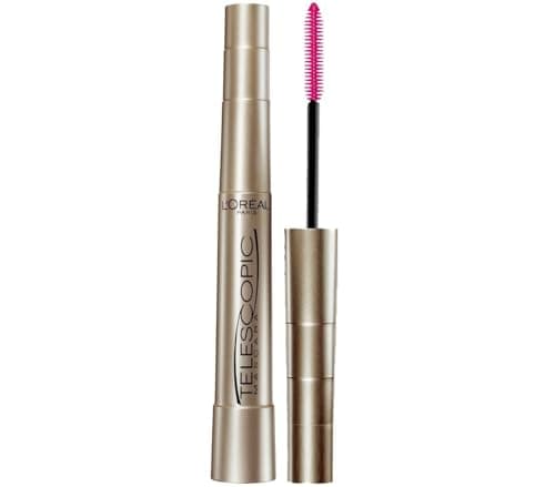 L’Oréal Paris Telescopic Mascara, Eyelash Lengthening Mascara, Unique Non-Clumping Formula, Delivers Intense Length, For Sensitive Eyes, Blackest Black, 8 ml