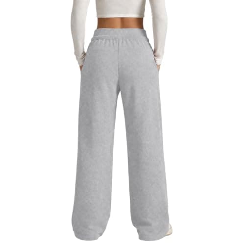 Open Leg Sweatpants Womens Baggy Elastic Waist Gym Yoga Pants with Pockets — view 2