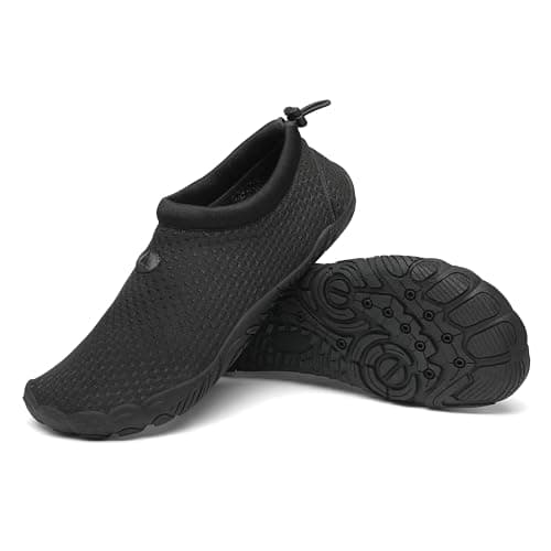 Mishansha Womens Mens Water Shoes Wide Toe Box Swim Beach Barefoot Shoes Quick Dry Non Slip Lividity Black 11 Women/9 Men — view 6