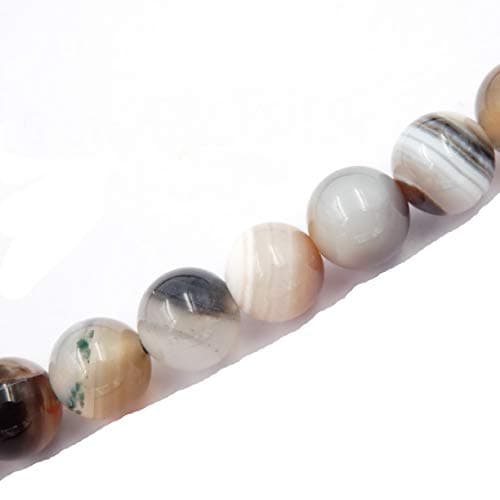 Gemstone Beads for Jewelry Making, Sold per Bag 5 Strands Inside, Botswana Agate 8mm