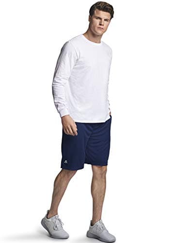 Russell Athletic Mens Cotton Performance Long Sleeve T-Shirts T Shirt, White, Large US — view 4