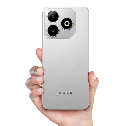 BLU Bold K12 | 2025 | Unlocked | 6.8” HD+ 120Hz Infinity Display | 50MP Main + 8MP Selfie Cameras | 128GB Internal Storage | US Version | US Warranty | Silver — view 5