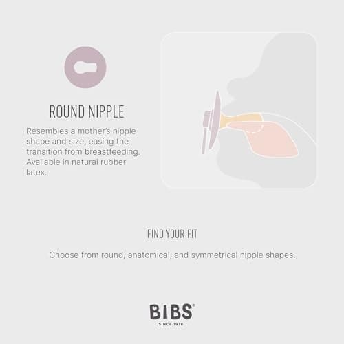 BIBS Pacifiers Colour Collection | Natural Rubber Baby Pacifier | Set of 2 BPA-Free Soothers | Made in Denmark | 0+ Months (Pack of 2) | Baby Blue/Iron — view 2