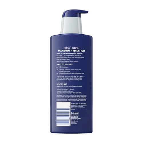 NIVEA MEN Real Madrid Limited Edition Design Maximum Hydration 48-Hour Moisture Body Lotion for Dry Skin, Aloe Vera Lotion for Men, 3-in-1 Body, Face and Hands, 16.9 Fl Oz Bottle — view 11