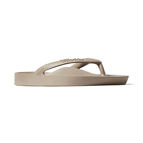 Archies Arch Support Flip Flops Men & Women Plantar Fasciitis Taupe M4/W5 — view 2