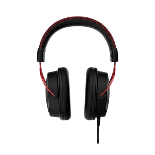 HyperX Cloud Alpha - Gaming Headset, Dual Chamber Drivers, Legendary Comfort, Aluminum Frame, Detachable Microphone, Works on PC, PS4, PS5, Xbox One, Xbox Series X|S, Nintendo Switch and Mobile – Red — view 5