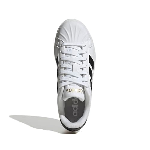 adidas Women's Streetalk, White/Black/Gold Metallic, 8