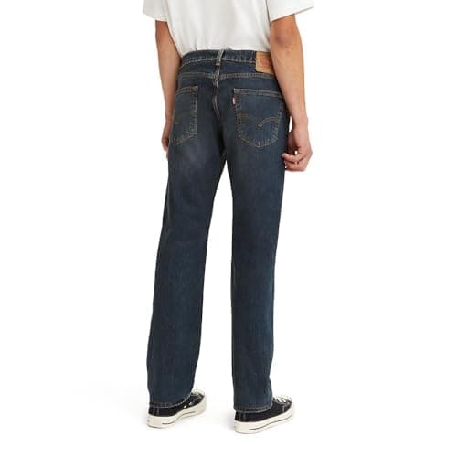 Levi's Men's 505 Regular Fit Jeans (Also Available in Big & Tall), Dark Stonewash, 36W x 32L
