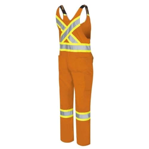 Pioneer Hi Vis Safety Overalls for Men - For Construction, Traffic, Sanitation - Class 2 - 7 Pockets - High Visibility Orange — view 9