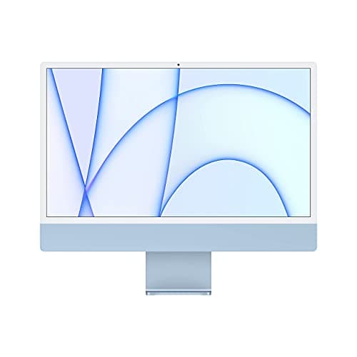 2021 Apple iMac with Apple M1 Chip with 8-core CPU (24-inch, 8GB RAM, 512GB SSD Storage) (QWERTY English) Blue (Renewed)