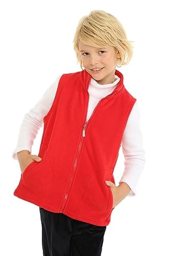 Mud Kingdom Boys Vest Jacket Red Fleece Lightweight Size 12 — view 3