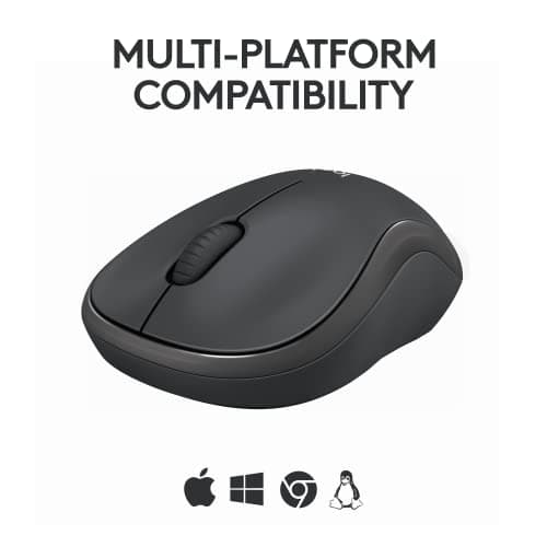 Logitech M240 Silent Bluetooth Mouse, Wireless, Compact, Portable, Smooth Tracking, 18-Month Battery, for Windows, macOS, ChromeOS, Compatible with PC, Mac, Laptop, Tablets - Graphite — view 5