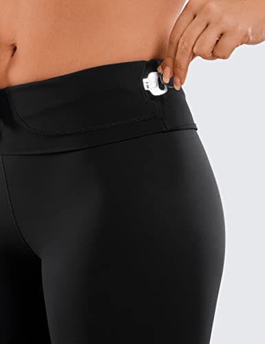 CRZ YOGA Women's Naked Feeling Biker Shorts 6'' - High Waist Yoga Workout Gym Spandex Shorts Black Large — view 2
