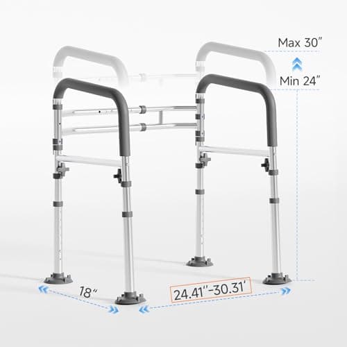 Loyoda Toilet Safety Frame for Seniors, Adjustable Toilet Safety Rail — view 5