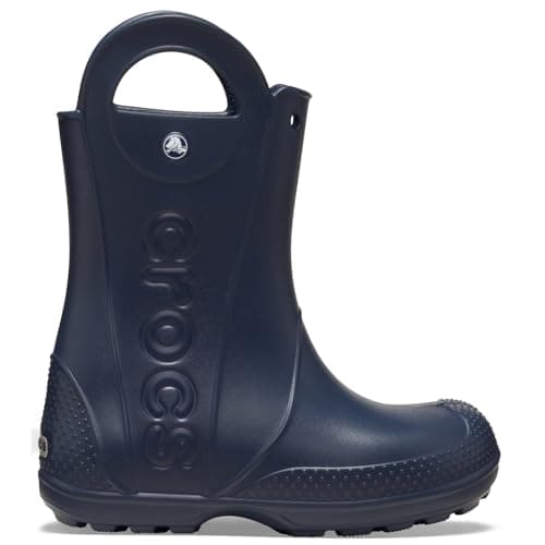 Crocs Unisex-Child Handle It Rain Boots, Navy Blue, 3 Little Kid — view 6