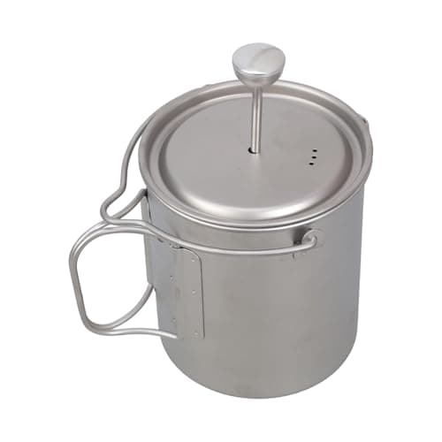 QINKYH Functional Metal French Presses Coffee Maker Portable 3 Layer Filter Systems For Outdoors Camping And Travels