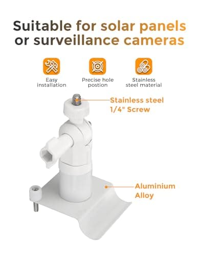 Vinyl Siding Camera Mount Compatible with Arlo,Ring,Eufy,Nest,Wyze Cameras,360 Degree Adjustable Outdoor Security Camera Mount for Vinyl Siding,No Drill Stainless Steel Rust-Resistant Outdoor Holder
