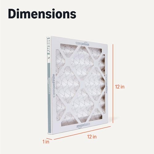 Amazon Basics MERV 5 AC Furnace Air Filter, 12x12x1 inches, 6-Pack (Actual size: 11.75" x 11.75" x 0.75") — view 4