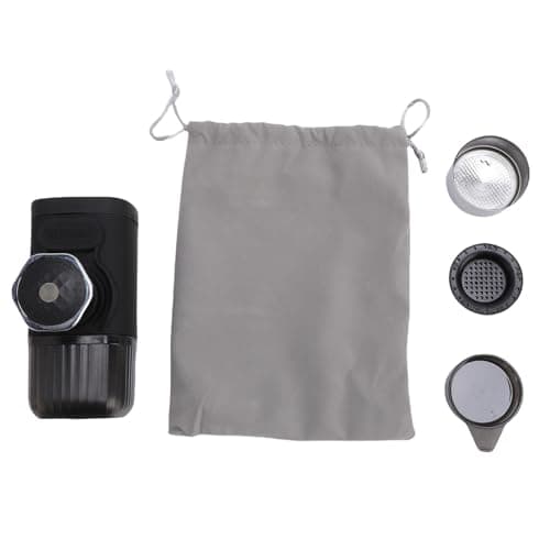 shenruifa Portable Coffee Maker Lightweight and Compact Manually Operated Coffee Machine for Travel Camping Hiking ABS 100ml (Black) — view 5