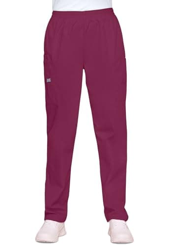 Cherokee Women's Workwear Scrubs Pull-On Cargo Pant, Wine, X-Large — view 4