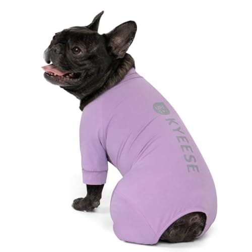 KYEESE UV Protection Dog Shirt, UPF 50+ Cooling Summer Jumpsuit for Small Dogs, Breathable Reflective Shedding Control Dog Sun Shirts, Quick-Dry Dogs Onesie Pet Clothes, Purple, M