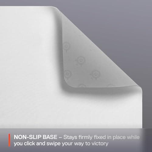 SteelSeries QcK Cloth Gaming Mouse Pad - Exclusive Micro-Woven Surface - Optimized for Gaming Sensors - Maximum Control - Size L - White — view 3