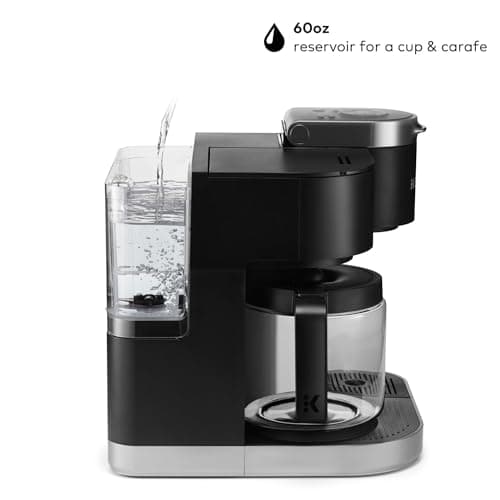 Keurig K-Duo Single Serve K-Cup Pod & Carafe Coffee Maker, with Multiple Brew Sizes, 60oz Removable Reservoir, Programmable Auto Brew Carafe, Black — view 4