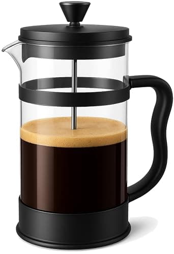 Utopia Kitchen Borosilicate Glass French Press Coffee Maker 34 Oz, Black