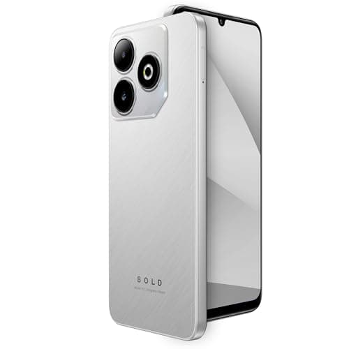 BLU Bold K12 | 2025 | Unlocked | 6.8” HD+ 120Hz Infinity Display | 50MP Main + 8MP Selfie Cameras | 128GB Internal Storage | US Version | US Warranty | Silver — view 3
