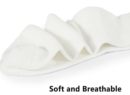 BomKinta 12 Pairs Women Casual Calf Socks - Cute Cotton Crew Socks - Soft Above Ankle Sock Gifts All White Size 5-10 — view 2