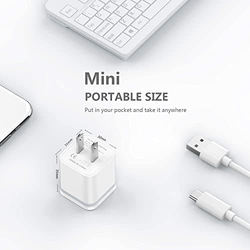 USB Wall Charger, LUOATIP 3-Pack 2.1A 5V Dual Port Cube Power Adapter Plug Block Charging Box Brick for iPhone 14 13 12 11 Pro Max SE XS XR X 8 7 6 6S Plus, Galaxy, LG, Moto, Android Phones — view 3
