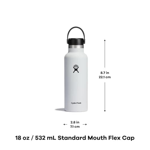Hydroflask S18SX110 18 Oz Standard Flex Cap White — view 2